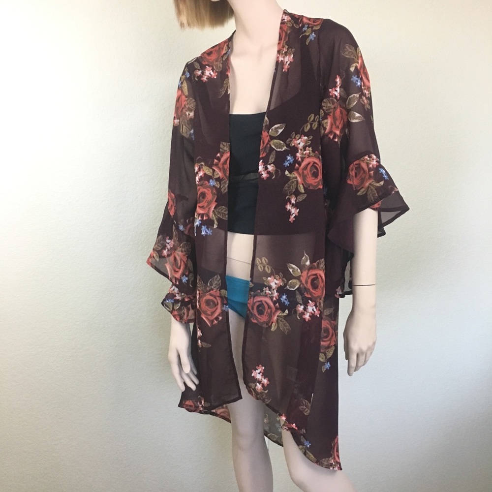 Live 4 Truth Floral Kimono Coverup